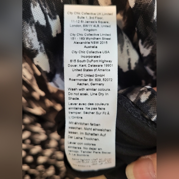 City Chic Black and White Asymmetrical Dress - Picture 9 of 16